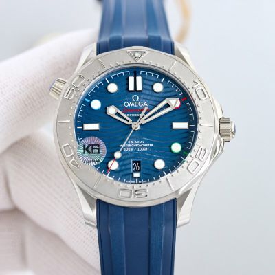 Omega Seamaster 316L Steel 42MM 8800 Movement Including Free Blue Rubber Bands Watch